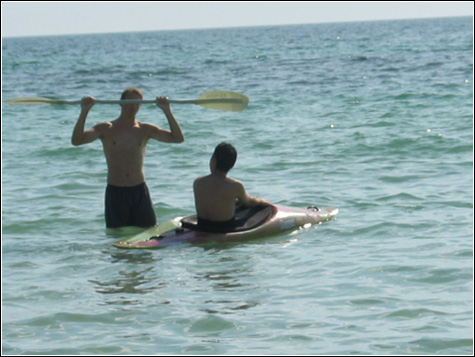 [picture] eric and krishen in the gulf of mexico