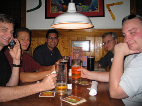 [picture: cheers!  the group down at the outback Aussie-styled steakhouse]