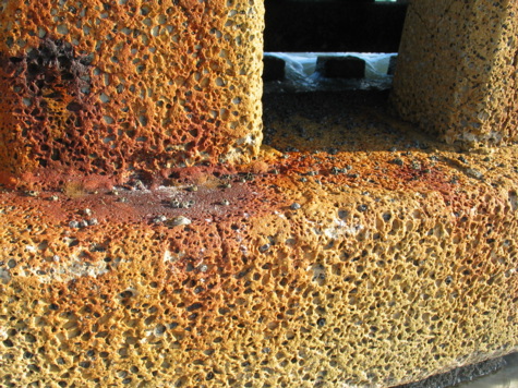 [picture: corroded concrete]