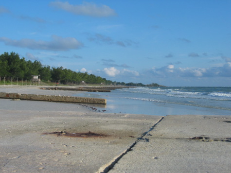 [picture: ruined coastline]