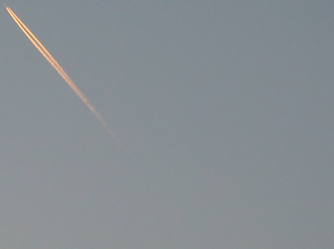 [picture: contrails in the sunset]