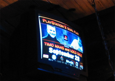 [picture: timo promo screen inside the House Of Blues Orlando restaurant]